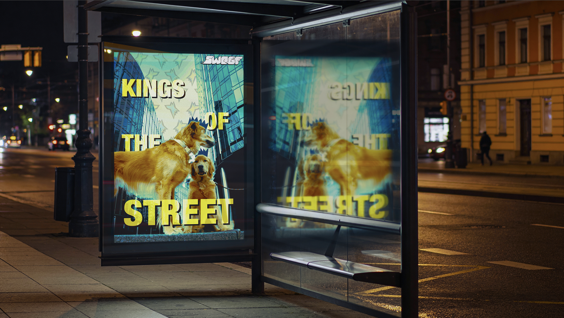 SWOOF, Mockup affiche tenu à la main
